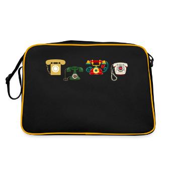 téléphone rétro vintage - Sac Retro - noir/or - Dos
