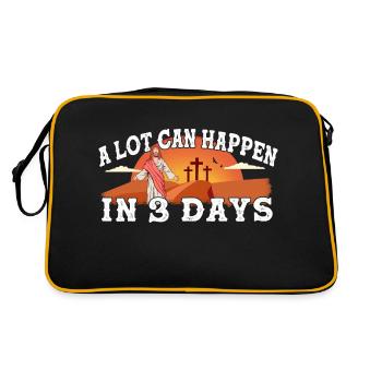 Beaucoup de choses peuvent se passer en 3 jours de croix du jour de Pâques - Sac Retro - noir/or - Dos