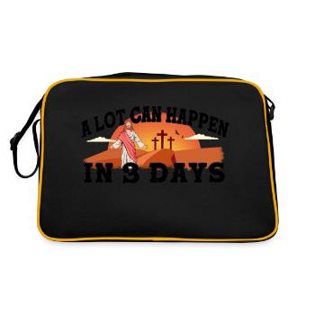 Beaucoup de choses peuvent se passer en 3 jours de croix du jour de Pâques - Sac Retro - noir/or - Dos
