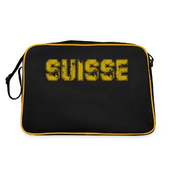 SUISSE. PAYS. GENEVE. HUMOUR. DRAPEAU. GENEVE - Sac Retro - noir/or - Dos