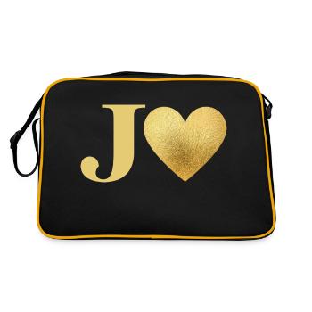 Lettre j cœur doré - Sac Retro - noir/or - Dos