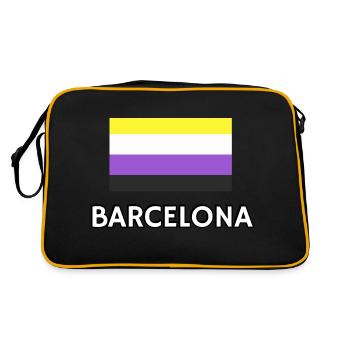 Non binary Pride Flag Barcelona - Retro Bag - black/gold - Back