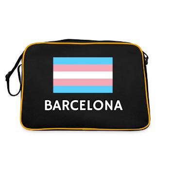 Trans Pride Flag Barcelona - Retro Bag - black/gold - Back