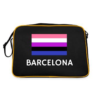 Genderfluid Pride Flag Barcelona - Retro Bag - black/gold - Back