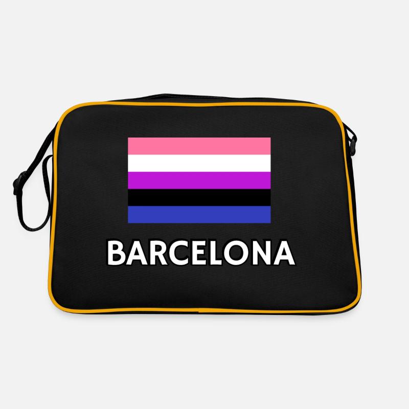Genderfluid Pride Drapeau Barcelone Sac Retro