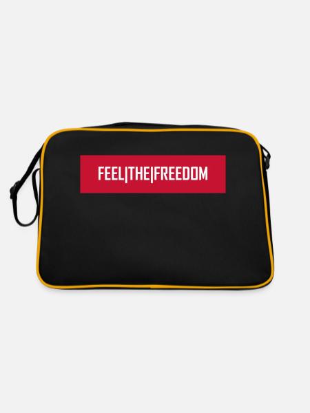 Feel The Freedom - Retro Tasche - Schwarz/Gold