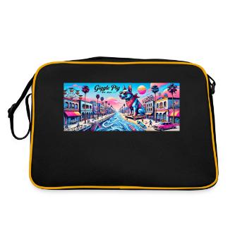 Venice Dogpig - Retro Tasche - Schwarz/Gold - Hinten