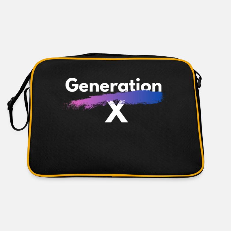 Generation X - Retro Tasche - Schwarz/Gold