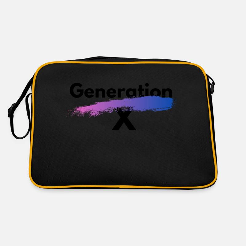 Generation X - Retro Tasche - Schwarz/Gold