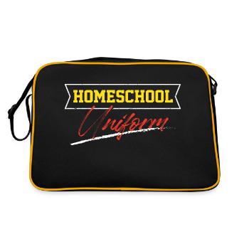 Homeschool Uniform Stem Sped Class Homeschooling - Retro Bag - black/gold - Back