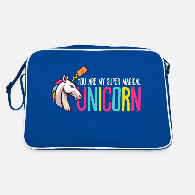 Super magisches Einhorn Retro Tasche