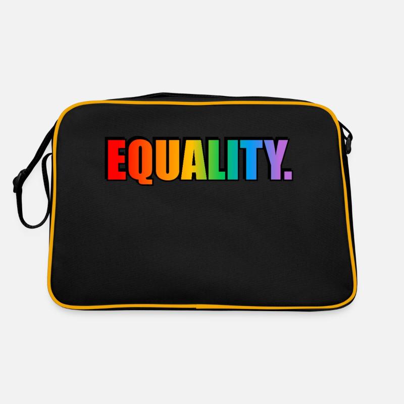 EQUALITY - rainbow text - LGBT pride month Retro Bag