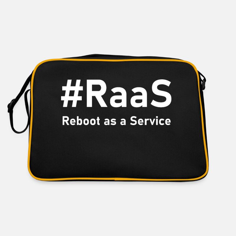 RaaS – Reboot as a Service | Funny IT saying Retro Bag