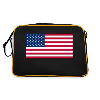 usa, america, flagg - Retro Bag - black/gold - Back