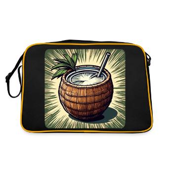 Cocktail / Bar / Mixing / Drink / Exotic / Club - Retro Bag - black/gold - Back
