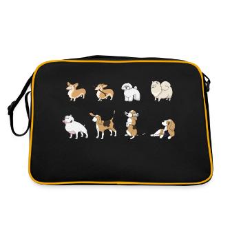 Chien - Sac Retro - noir/or - Dos