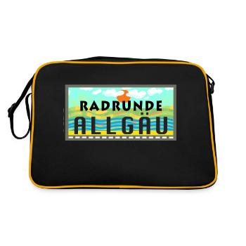 Radrunde Allgäu - Retro Tasche - Schwarz/Gold - Hinten