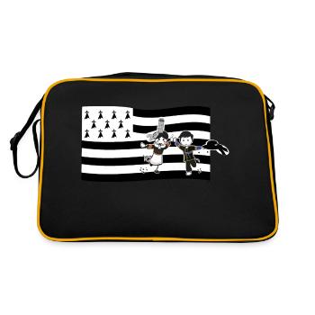 drapeau plus bretons - Sac Retro - noir/or - Dos