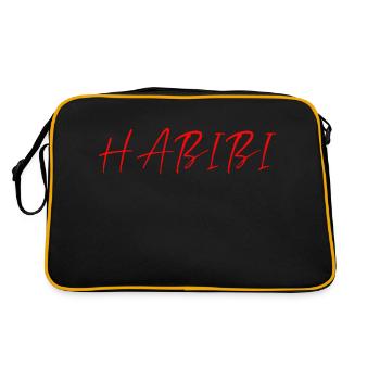 Arabe: Habibi. Chérie chérie amour amour - Sac Retro - noir/or - Dos