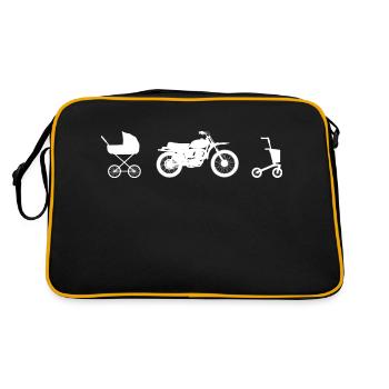 Stroller motorcycle rollator pension - Retro Bag - black/gold - Back