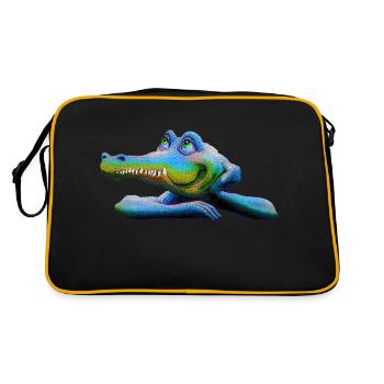 Crocodile Retro Amstrad - Mascotte 01 - Sac Retro - noir/or - Dos