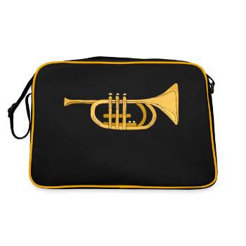 Musikinstrument - Retro Tasche - Schwarz/Gold - Hinten