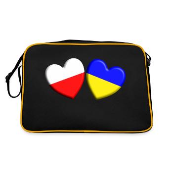 La Pologne soutient l’Ukraine - Sac Retro - noir/or - Dos