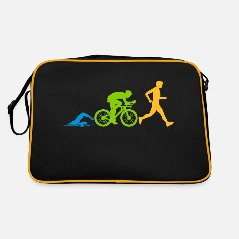 Compétition de triathlon sportif - Sac Retro - noir/or