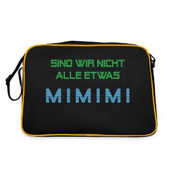 Wir sind alle etwas Mimimi - Retro Tasche - Schwarz/Gold - Hinten