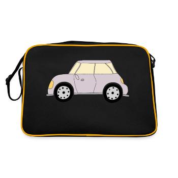 Car in bright purple - Retro Bag - black/gold - Back