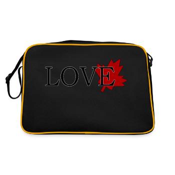 Amour Feuille d'érable du canada - Sac Retro - noir/or - Dos