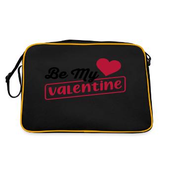 Be my Valentine - Retro Tasche - Schwarz/Gold - Hinten