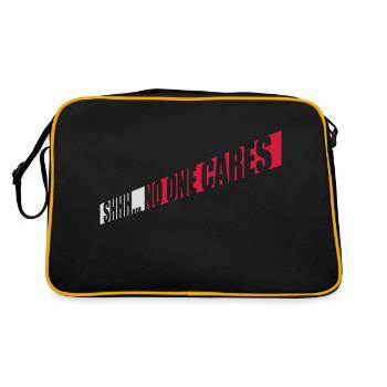 shhh no one cares - Retro Bag - black/gold - Back