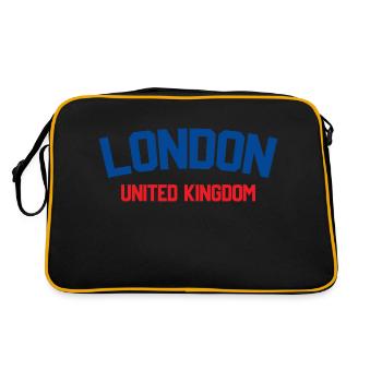 London, Vereinigtes Königreich - Retro Tasche - Schwarz/Gold - Hinten