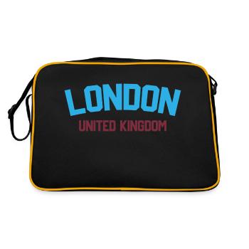 London Vereinigtes Königreich - Retro Tasche - Schwarz/Gold - Hinten