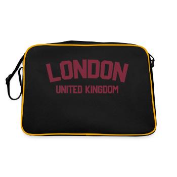 London Vereinigtes Königreich - Retro Tasche - Schwarz/Gold - Hinten