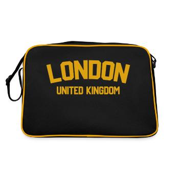 London, Vereinigtes Königreich - Retro Tasche - Schwarz/Gold - Hinten