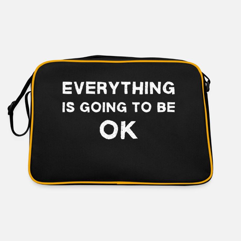 Everything is Going to be OK - Retro Bag - black/gold