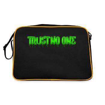 Trust no one inspirational love motivation vibes - Retro Bag - black/gold - Back