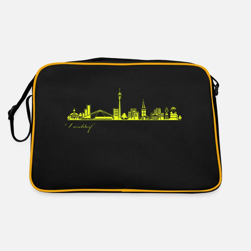 Dusseldorf Germany skyline urban panorama germany Retro Bag