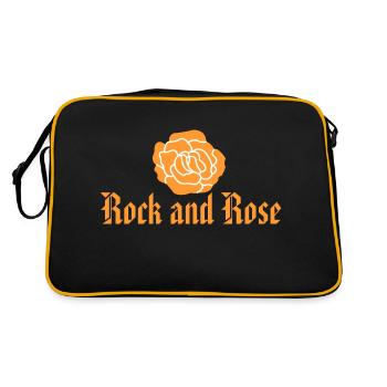 Rock and Rose - Retro Tasche - Schwarz/Gold - Hinten