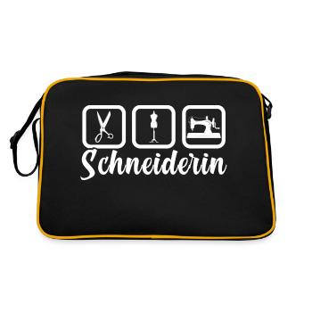 Näher Schneiderin - Retro Tasche - Schwarz/Gold - Hinten