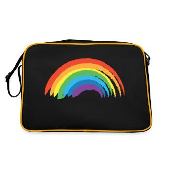 Arc-en-ciel avec des couleurs vives rétro Vintage - Sac Retro - noir/or - Dos