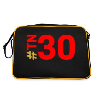 TN30-KARTON - Retro Tasche - Schwarz/Gold - Hinten