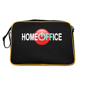 Home OFFice - Auszeit - Retro Tasche - Schwarz/Gold - Hinten