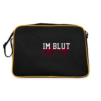 GERÜSTBAU im Blut 2 - Retro Tasche - Schwarz/Gold - Hinten