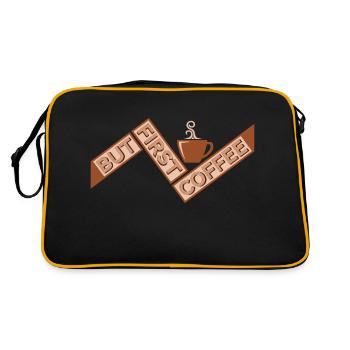 Mais d’abord le café drôle accro à la caféine amateur - Sac Retro - noir/or - Dos