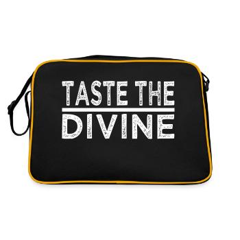 plaisir de la nourriture génial drôle saveurs culinaires - Sac Retro - noir/or - Dos