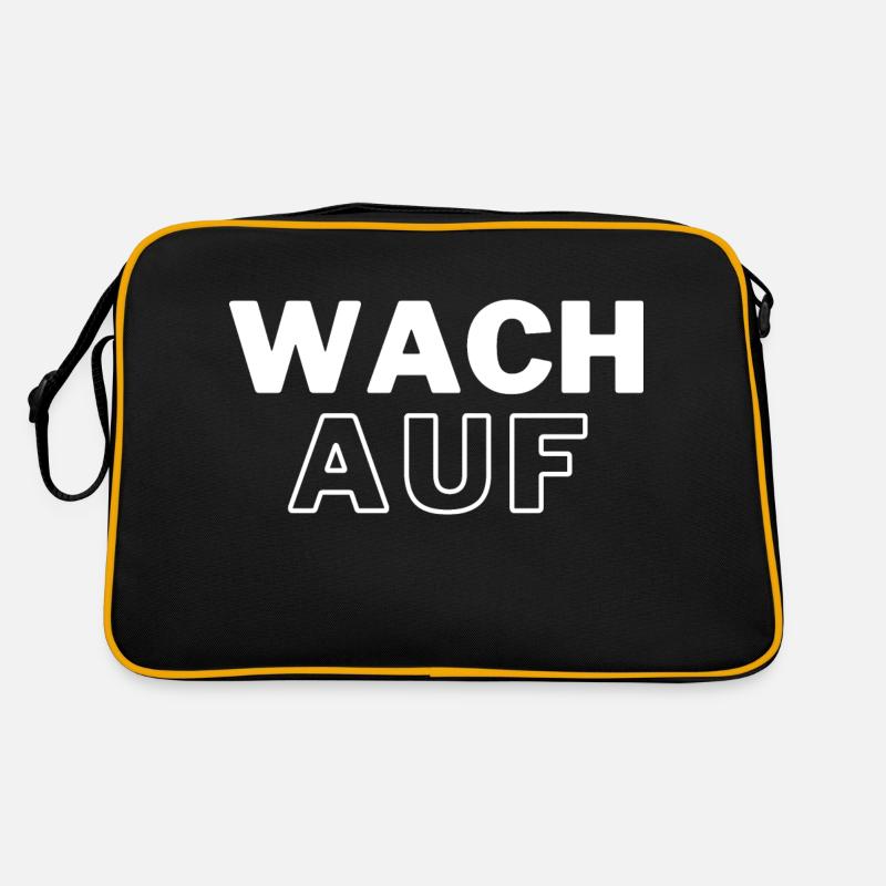 Wach auf Retro Tasche