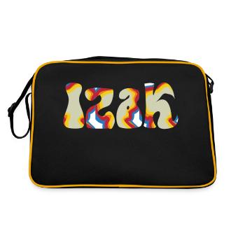 Kunstvoll benannt Izak - Retro Tasche - Schwarz/Gold - Hinten